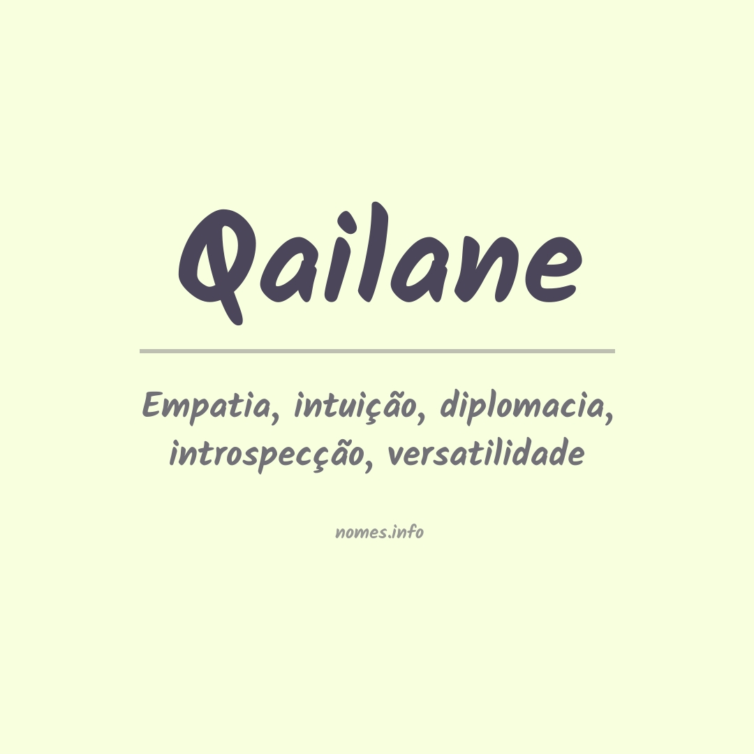 Significado do nome Qailane