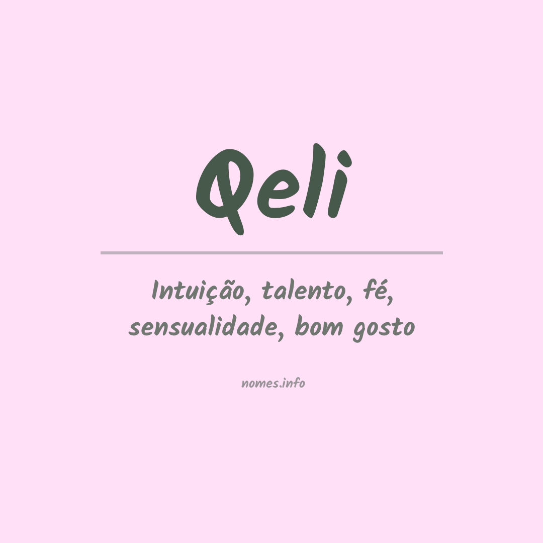 Significado do nome Qeli