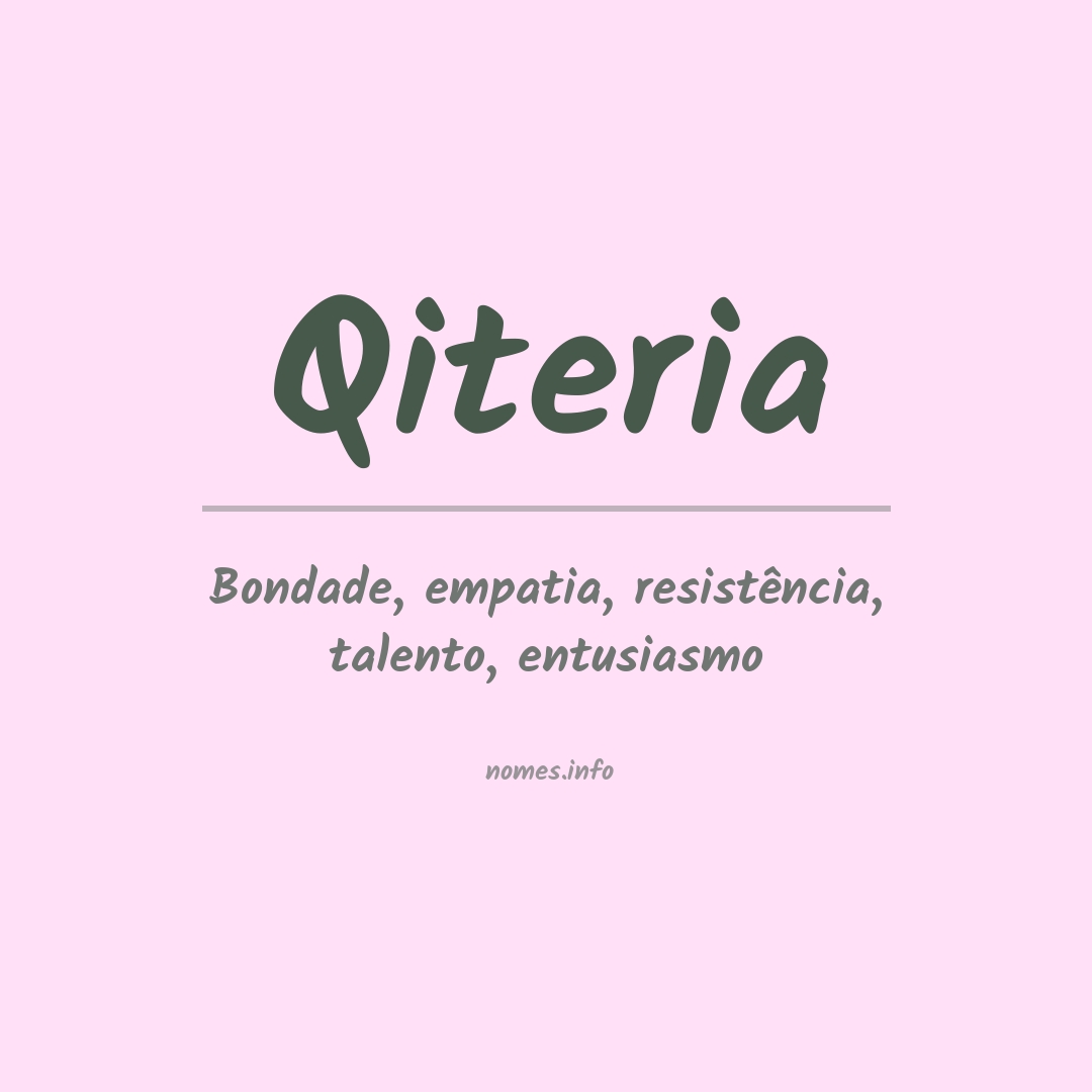 Significado do nome Qiteria