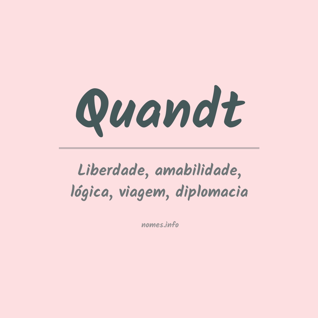Significado do nome Quandt