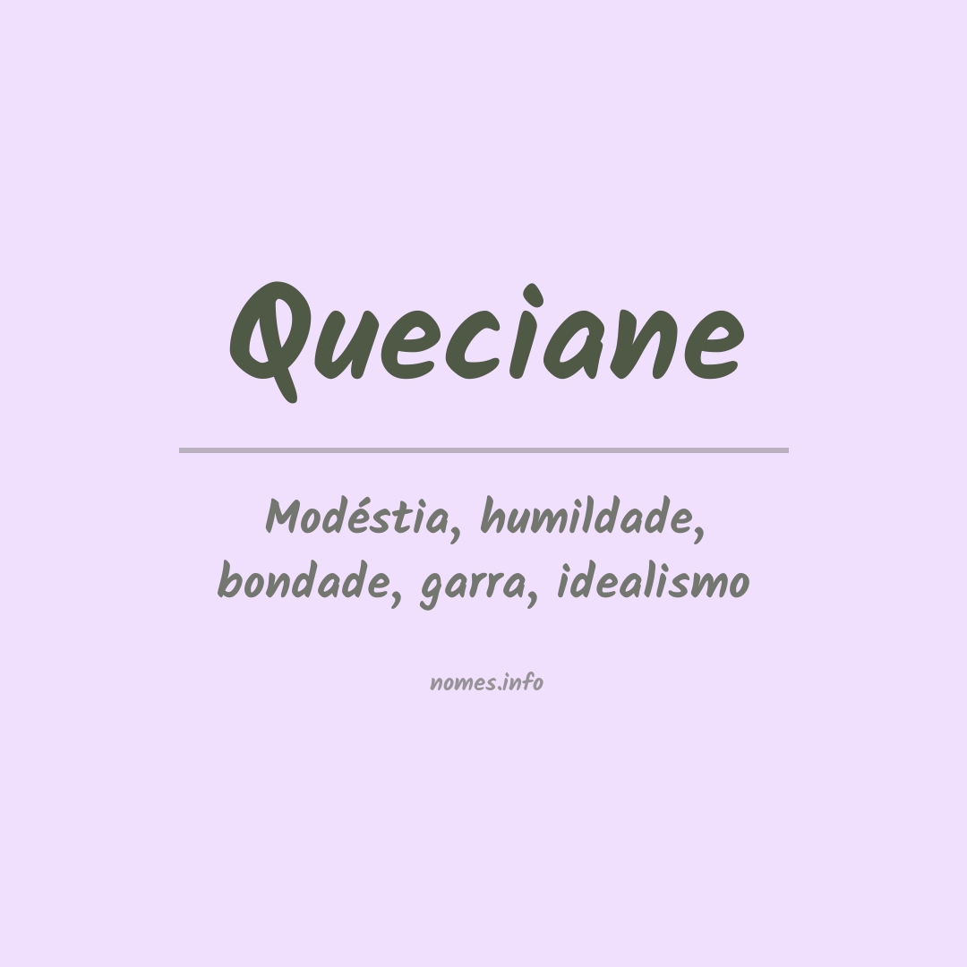 Significado do nome Queciane