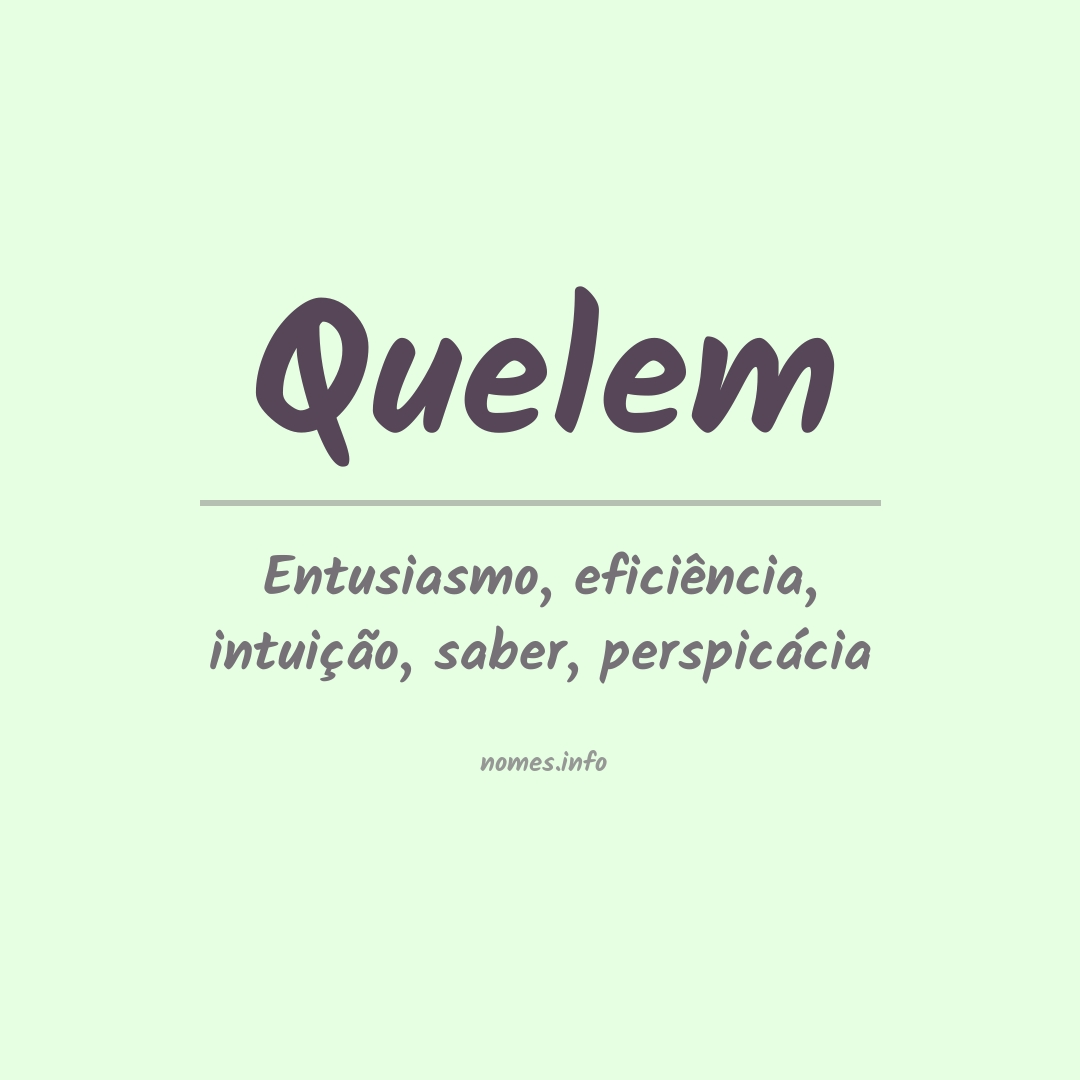 Significado do nome Quelem