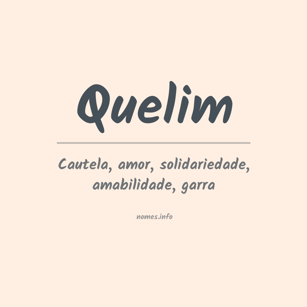 Significado do nome Quelim