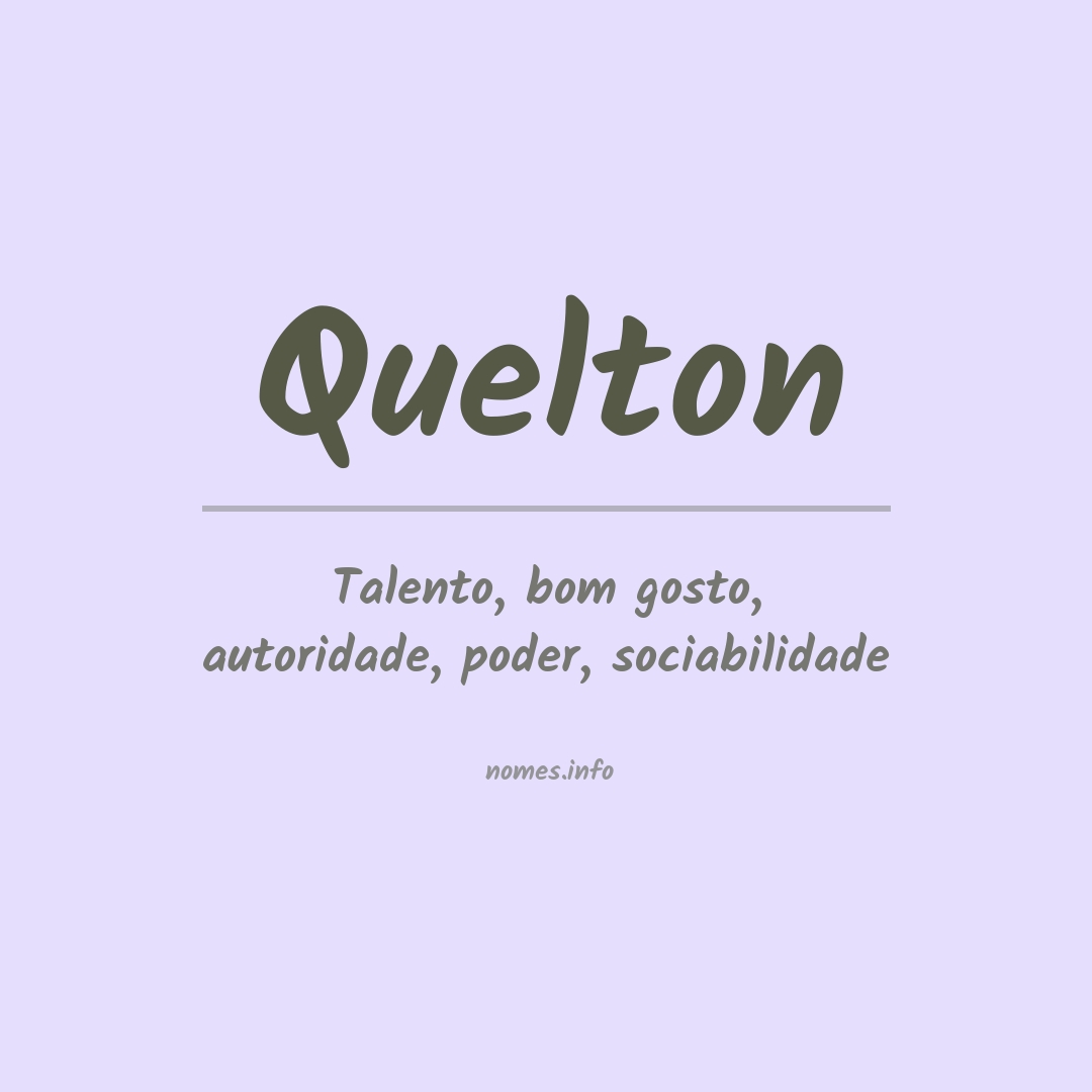 Significado do nome Quelton