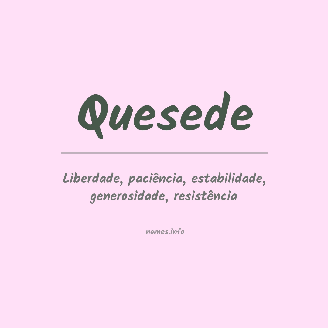Significado do nome Quesede