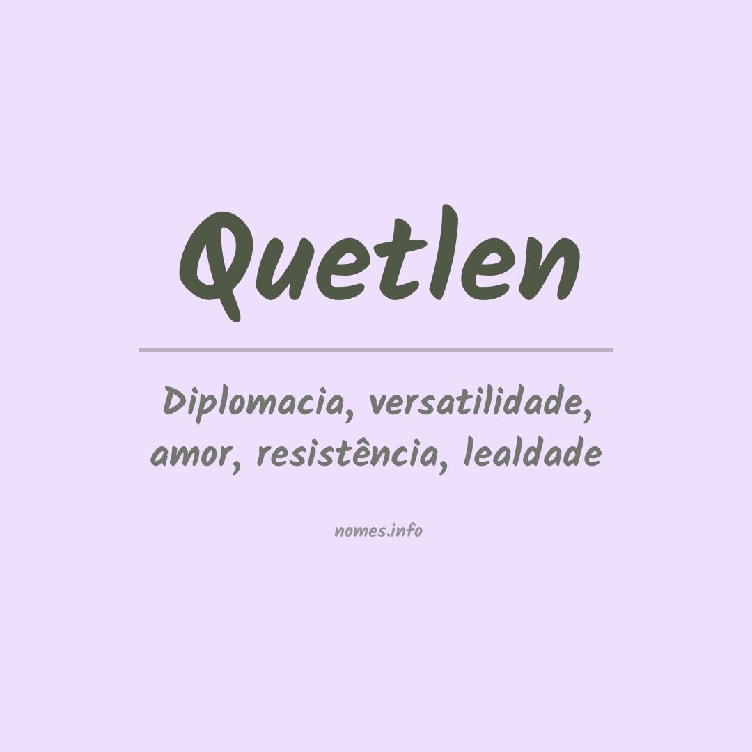 Significado do nome Quetlen