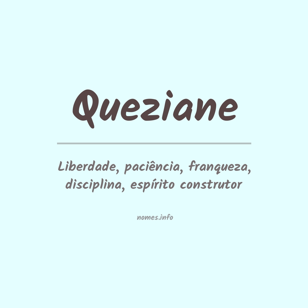 Significado do nome Queziane
