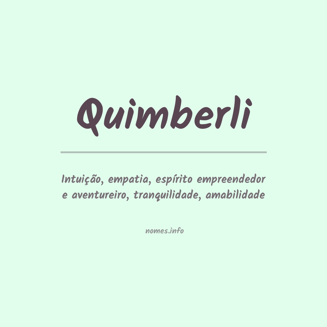 Significado do nome Quimberli