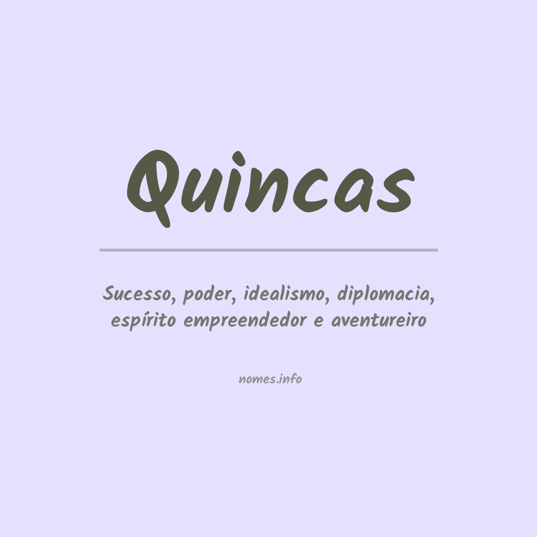 Significado do nome Quincas
