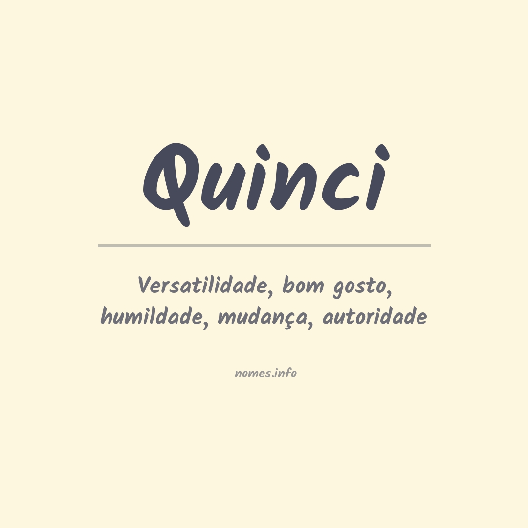 Significado do nome Quinci