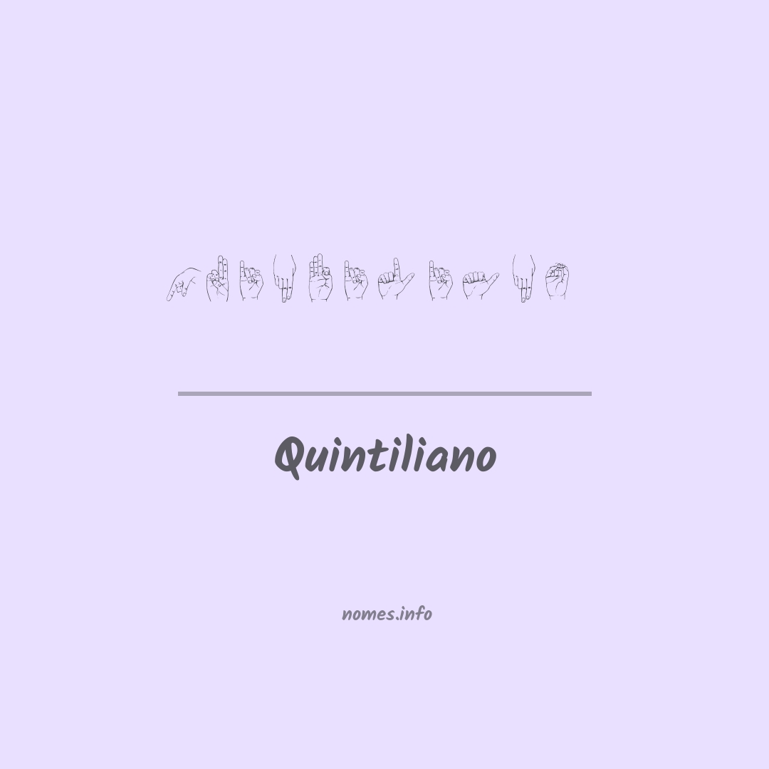 Quintiliano em Libras