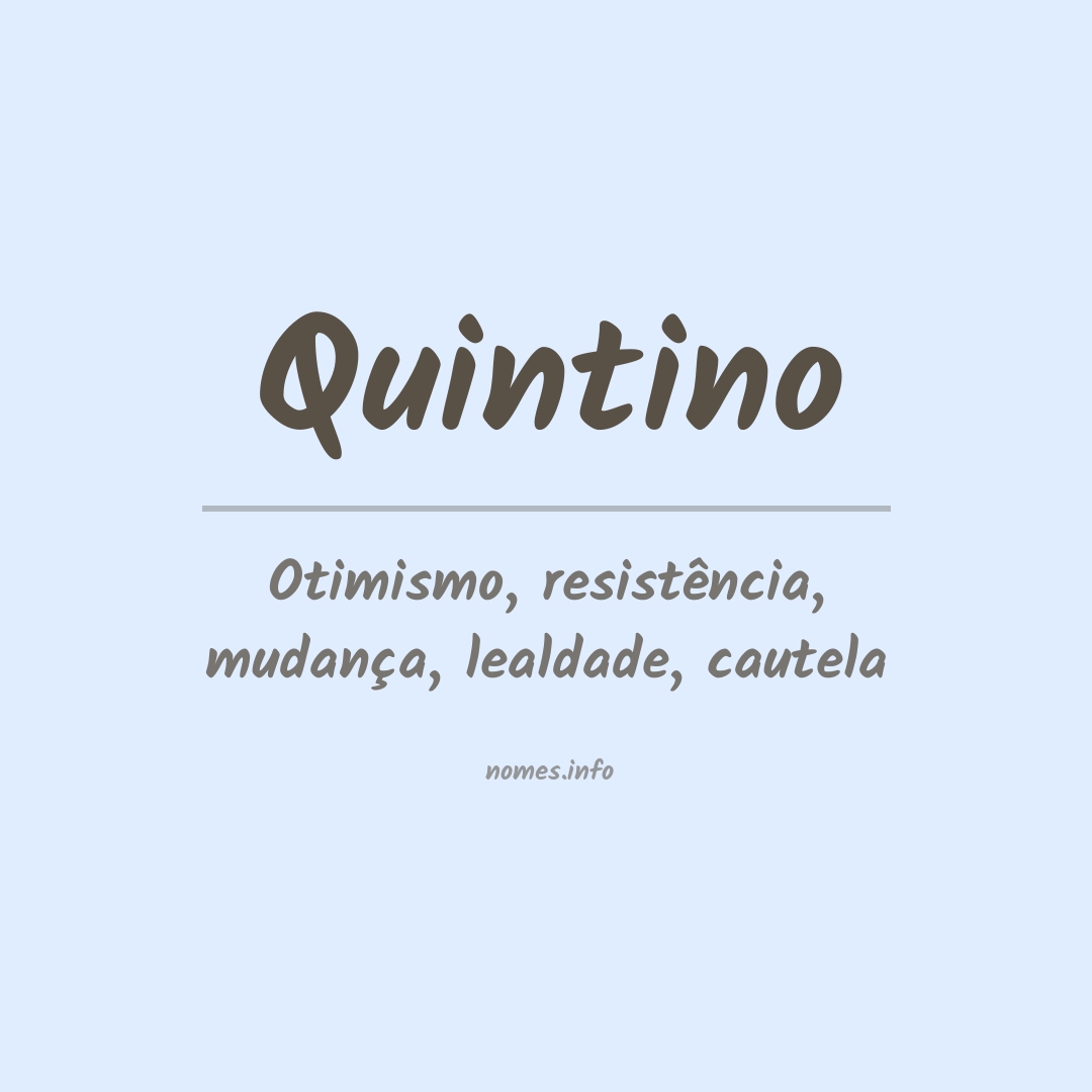Significado do nome Quintino