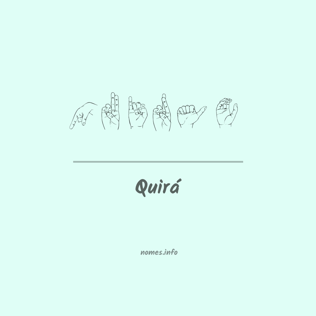 Quirá em Libras