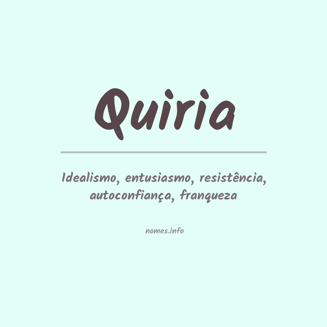 Significado do nome Quiria