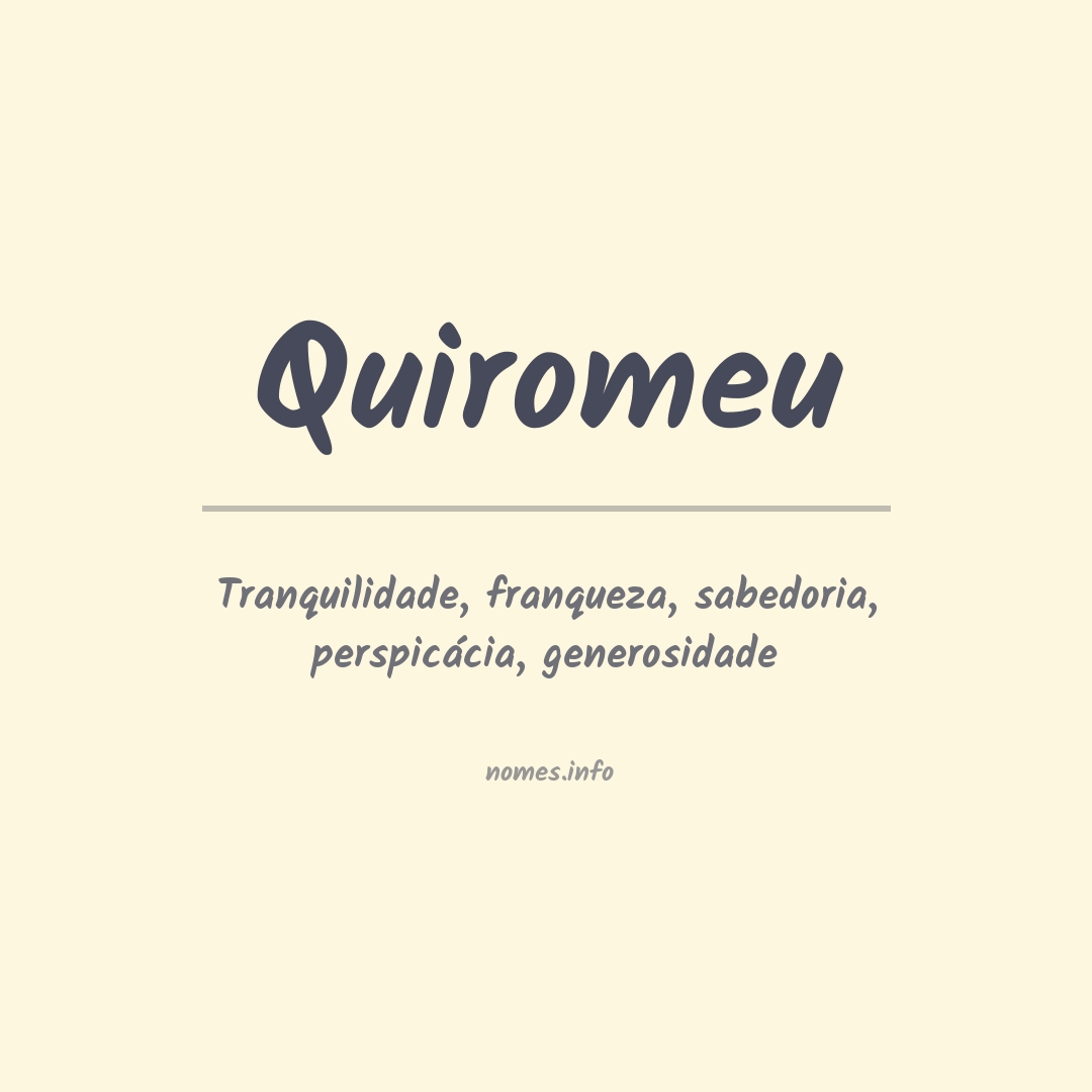 Significado do nome Quiromeu