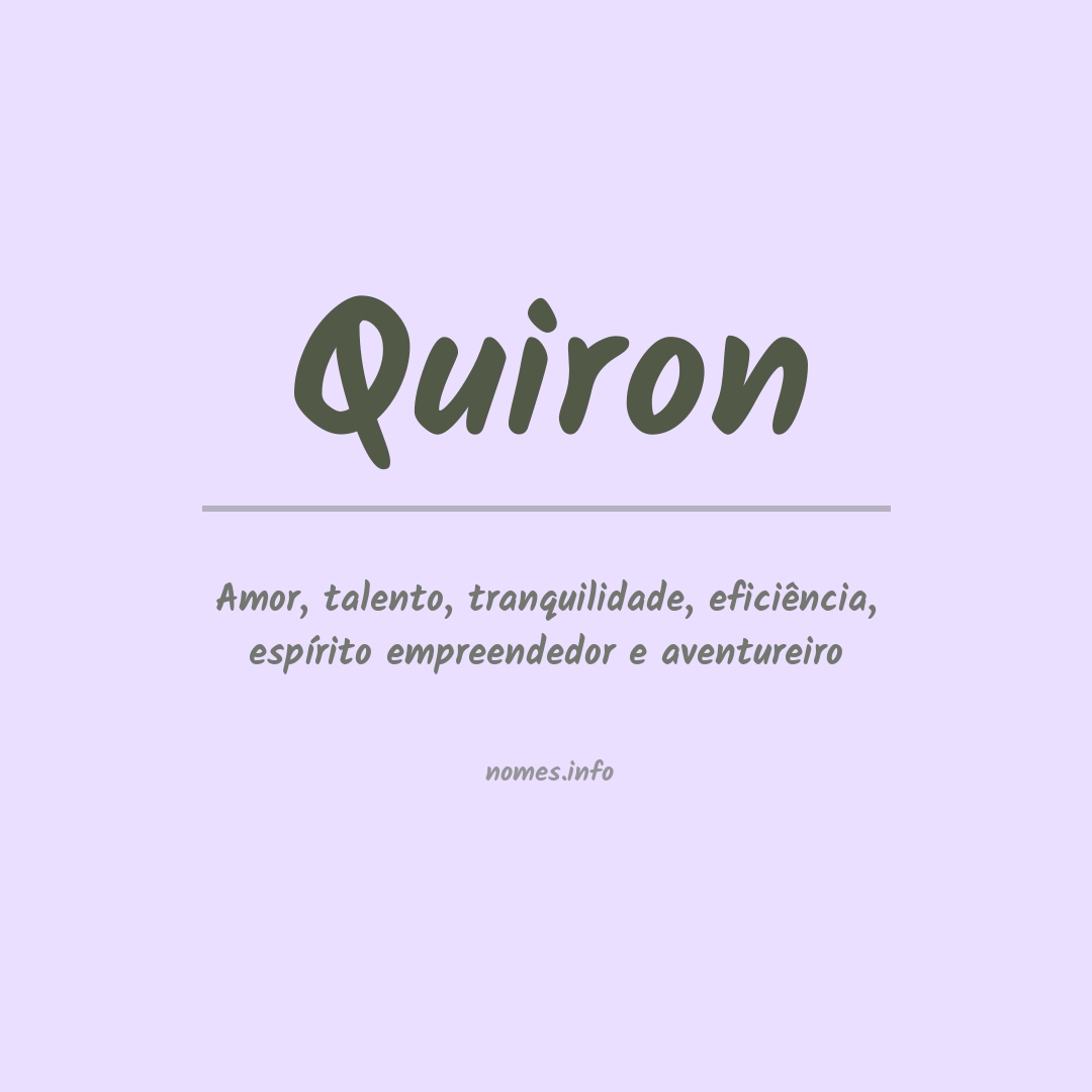 Significado do nome Quiron