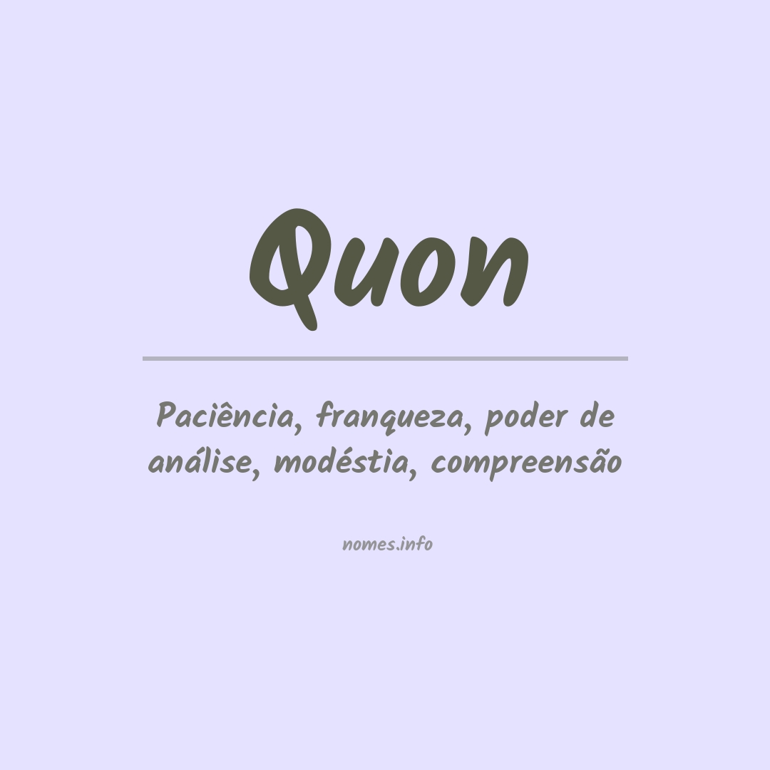 Significado do nome Quon