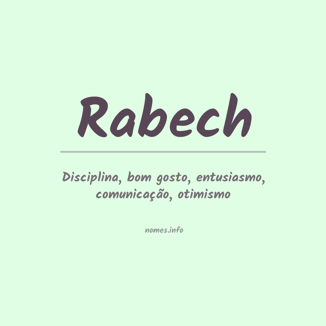 Significado do nome Rabech