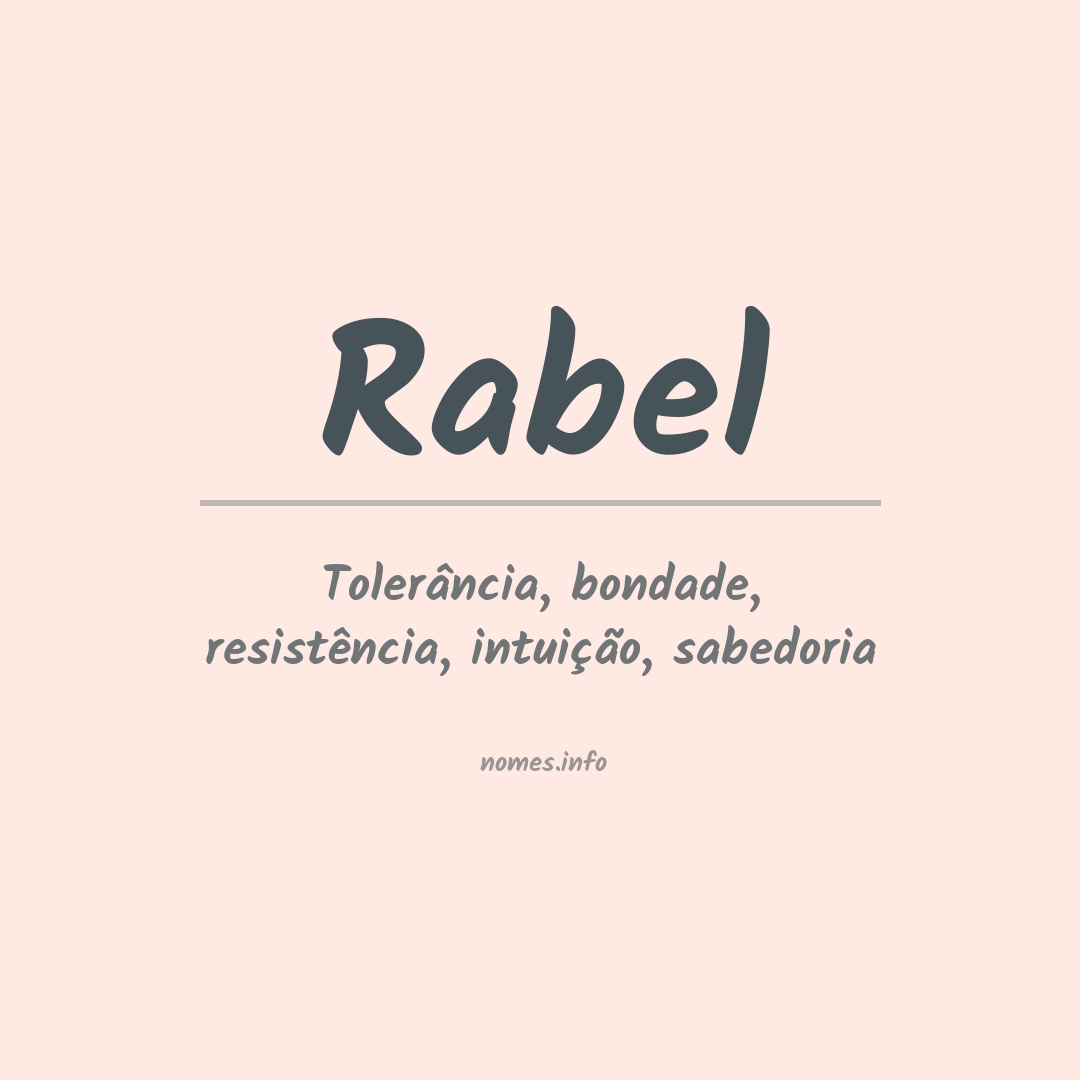 Significado do nome Rabel