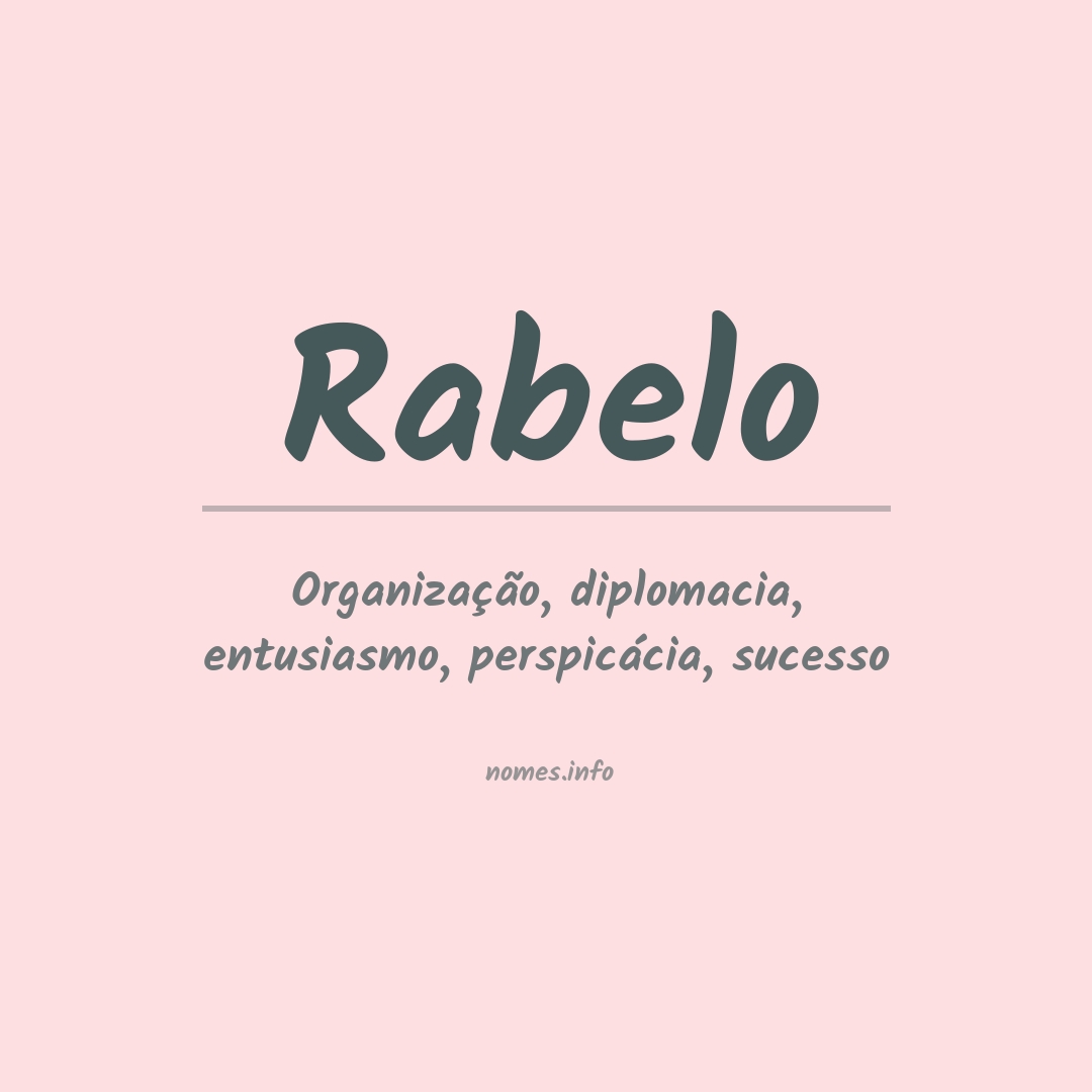 Significado do nome Rabelo