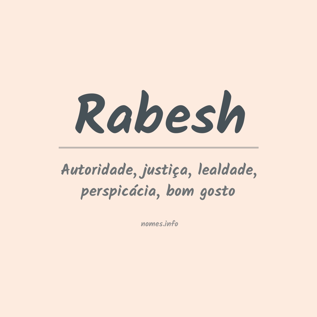 Significado do nome Rabesh