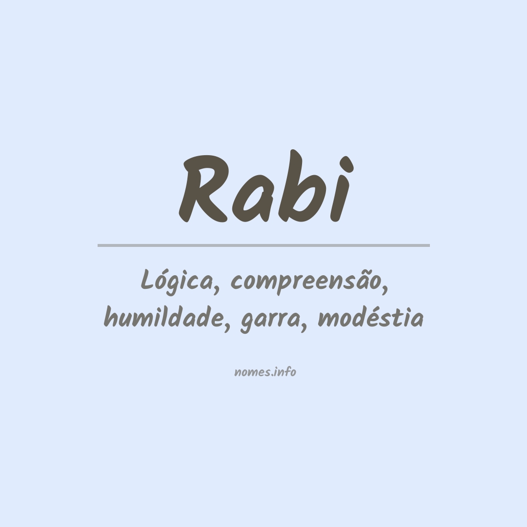 Significado do nome Rabi