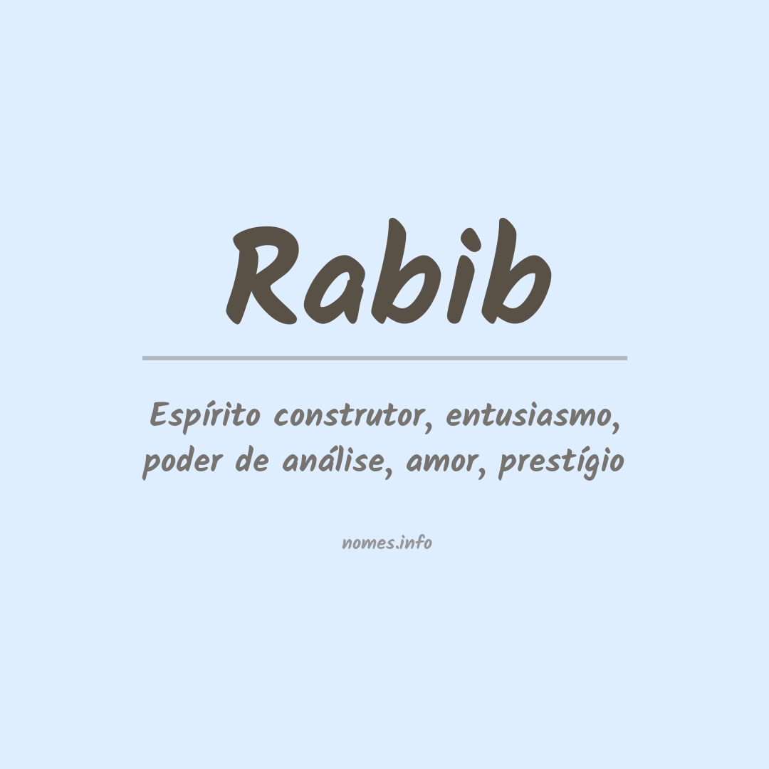 Significado do nome Rabib