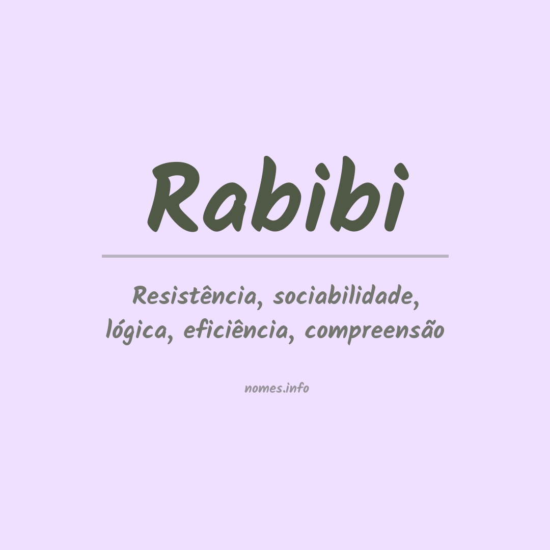 Significado do nome Rabibi