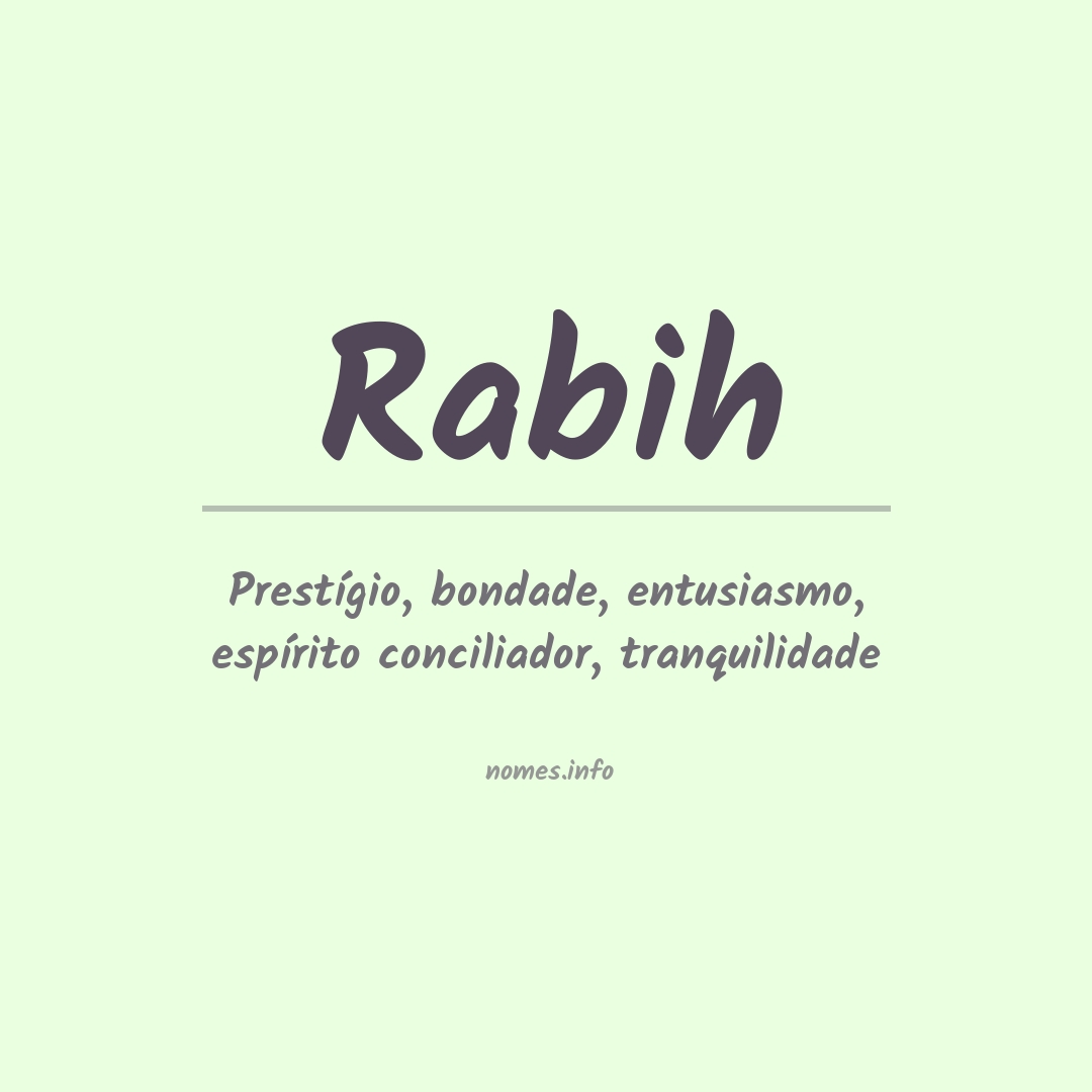 Significado do nome Rabih