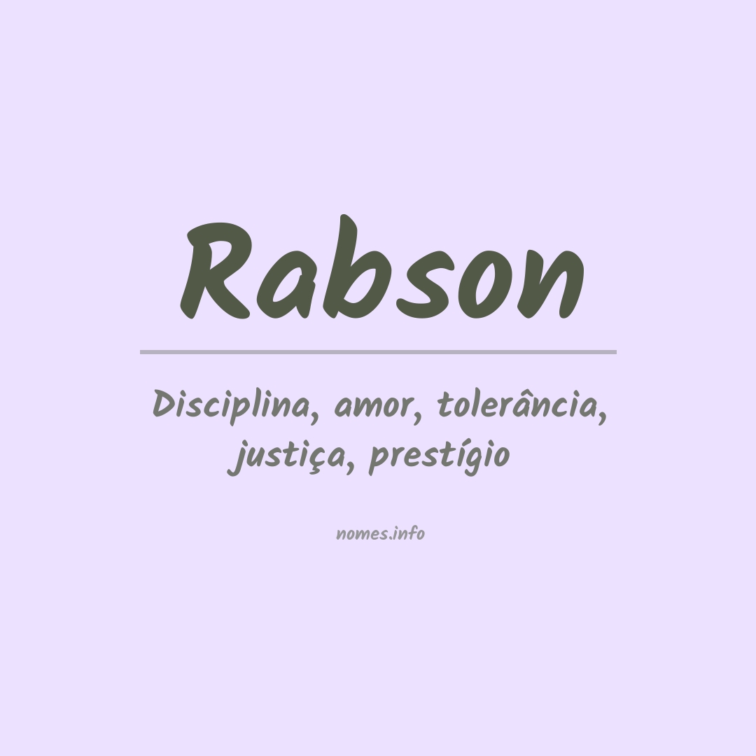 Significado do nome Rabson