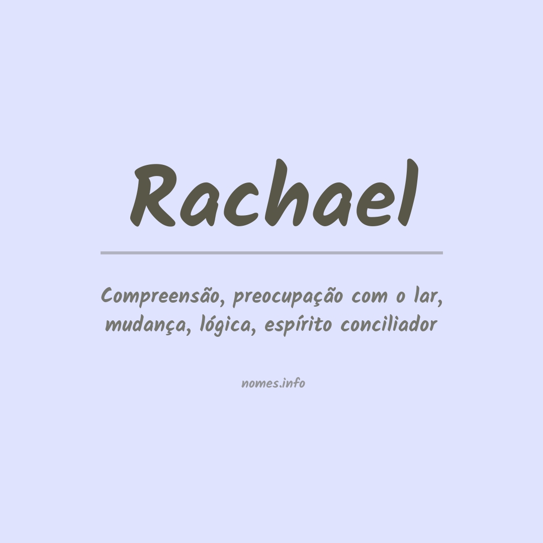 Significado do nome Rachael