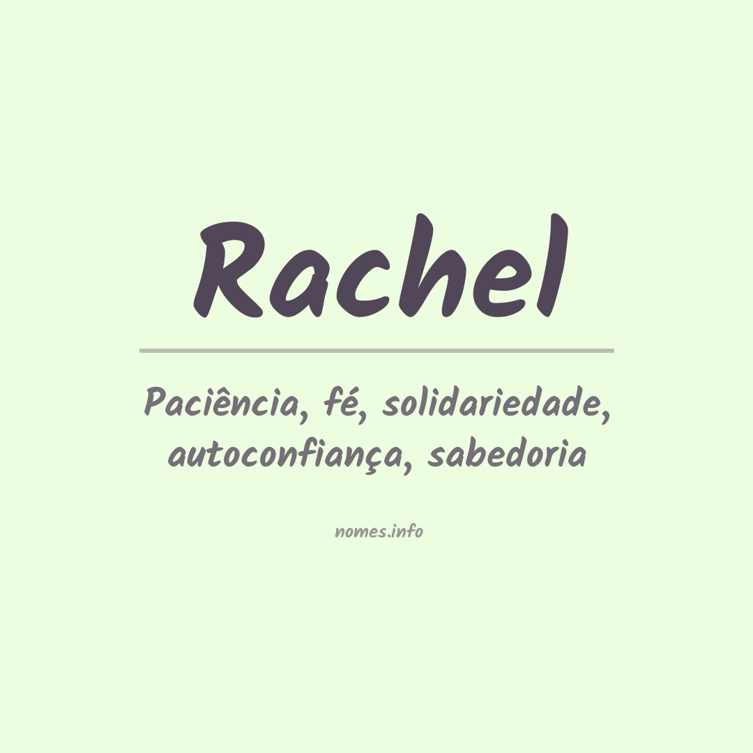 Significado do nome Rachel