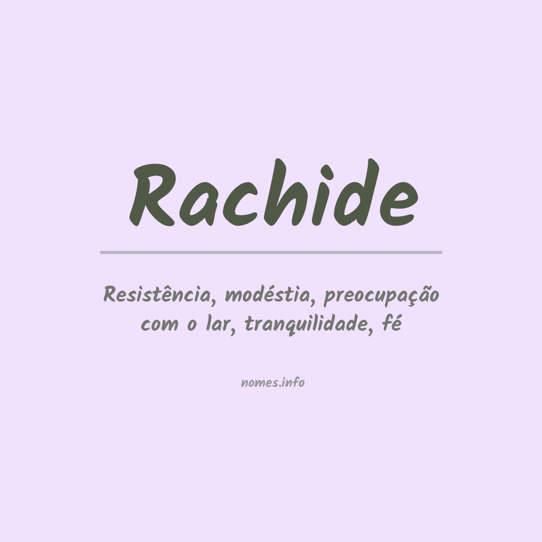 Significado do nome Rachide