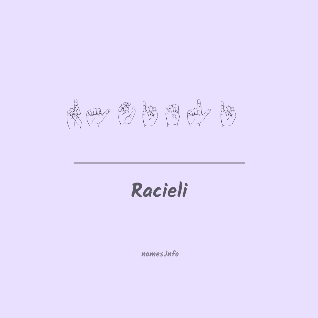 Racieli em Libras