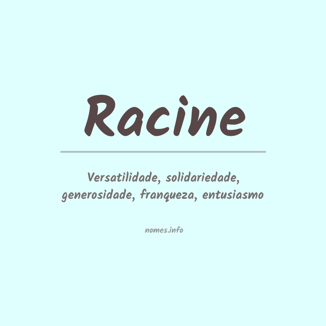 Significado do nome Racine