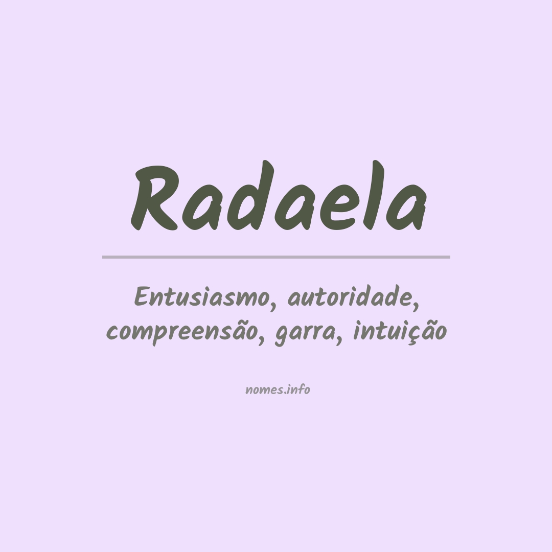 Significado do nome Radaela