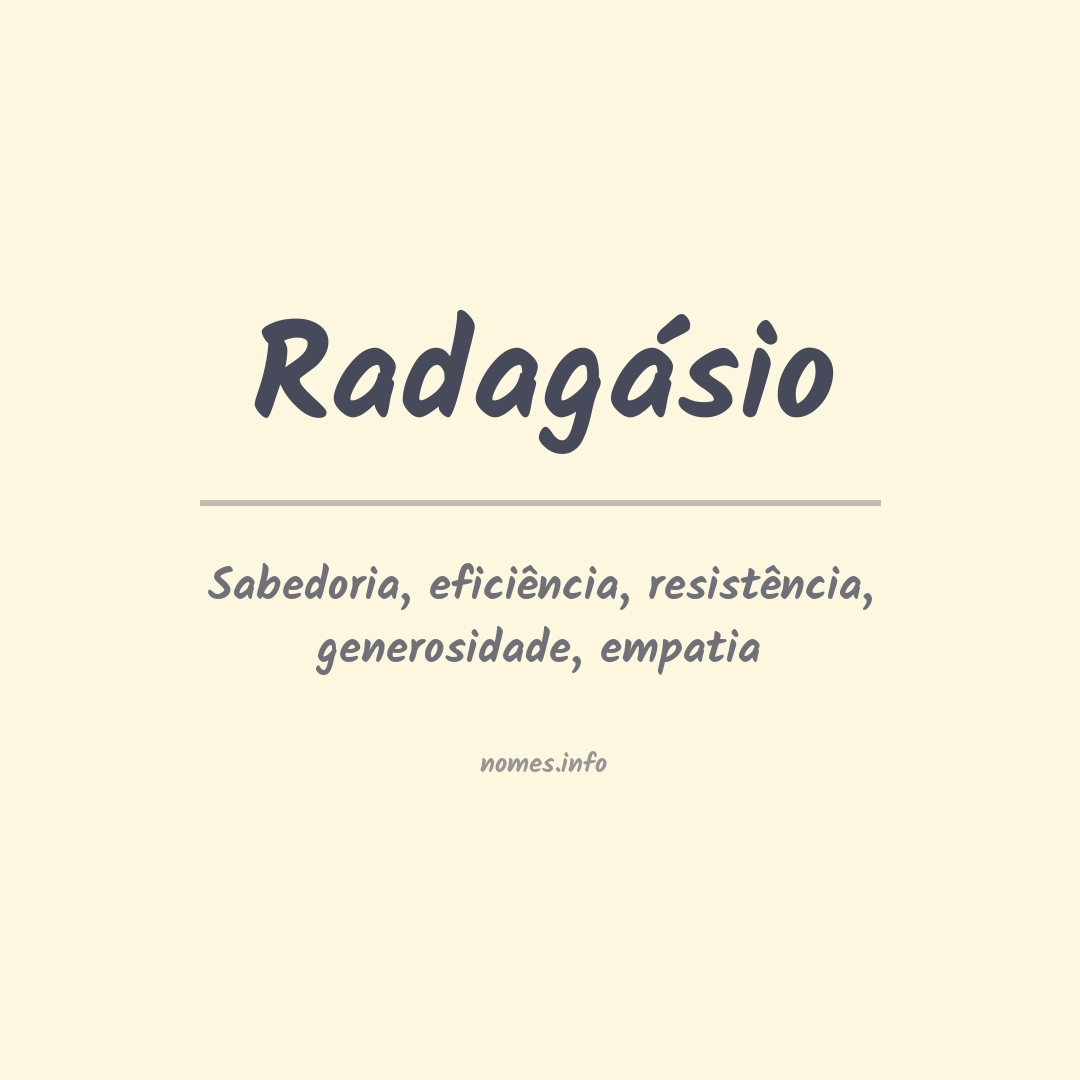 Significado do nome Radagásio