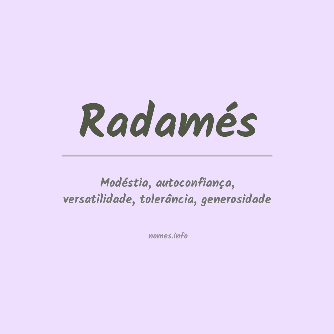 Significado do nome Radamés