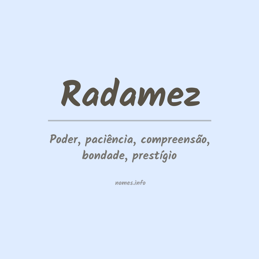 Significado do nome Radamez