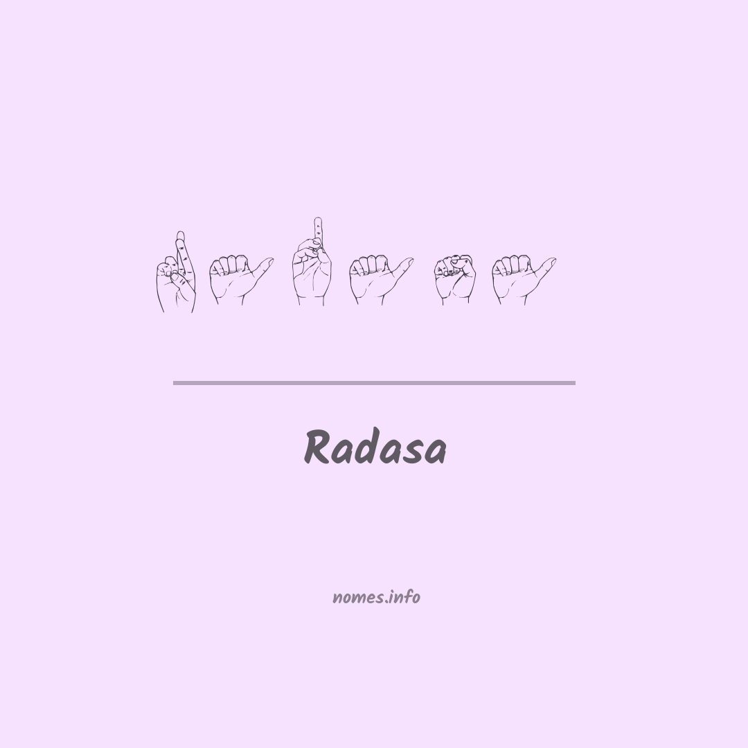 Radasa em Libras