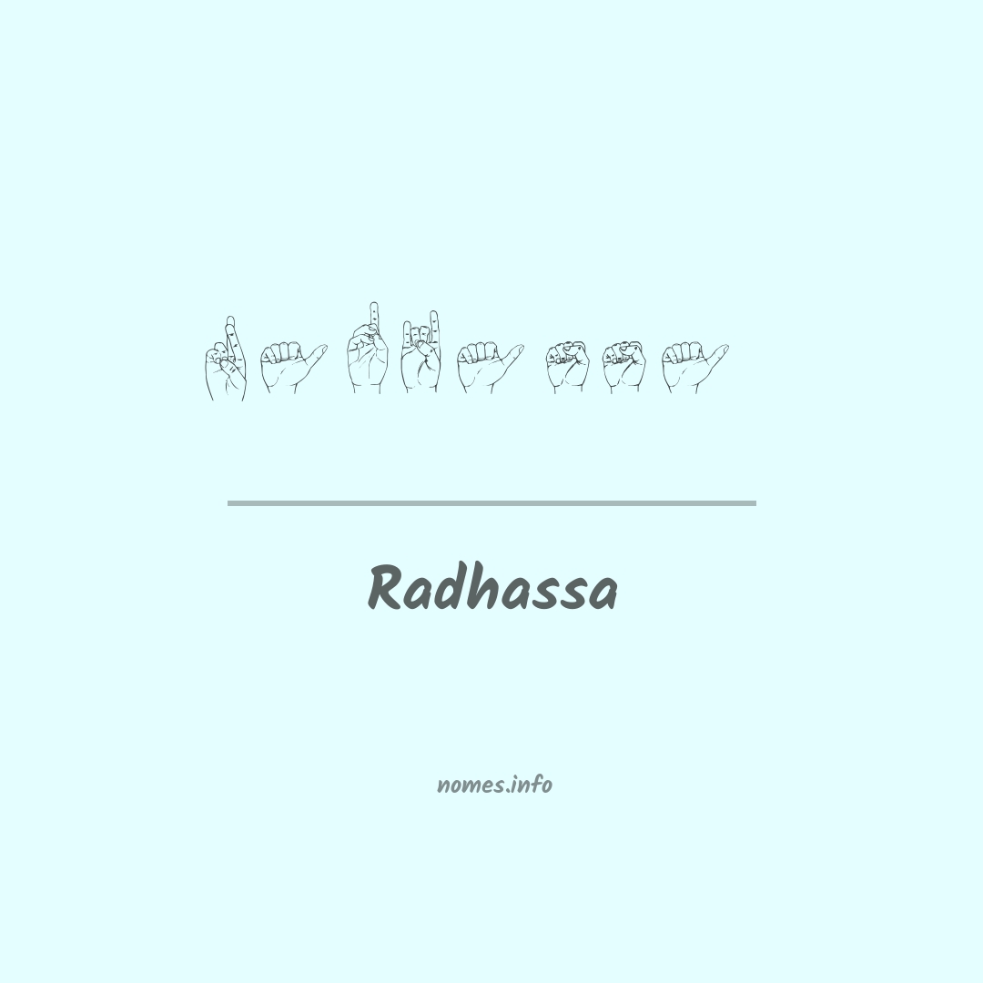Radhassa em Libras