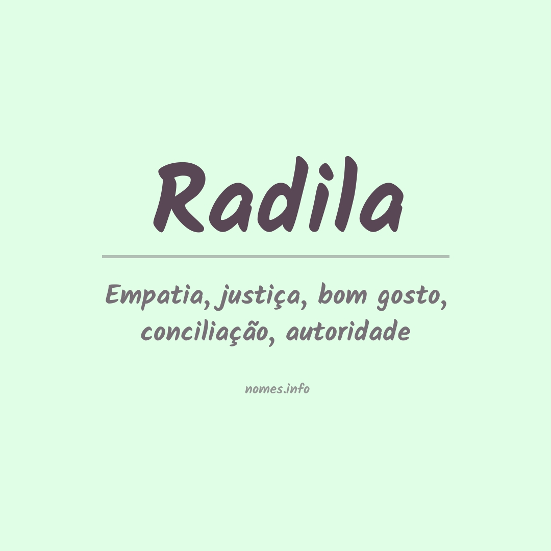 Significado do nome Radila