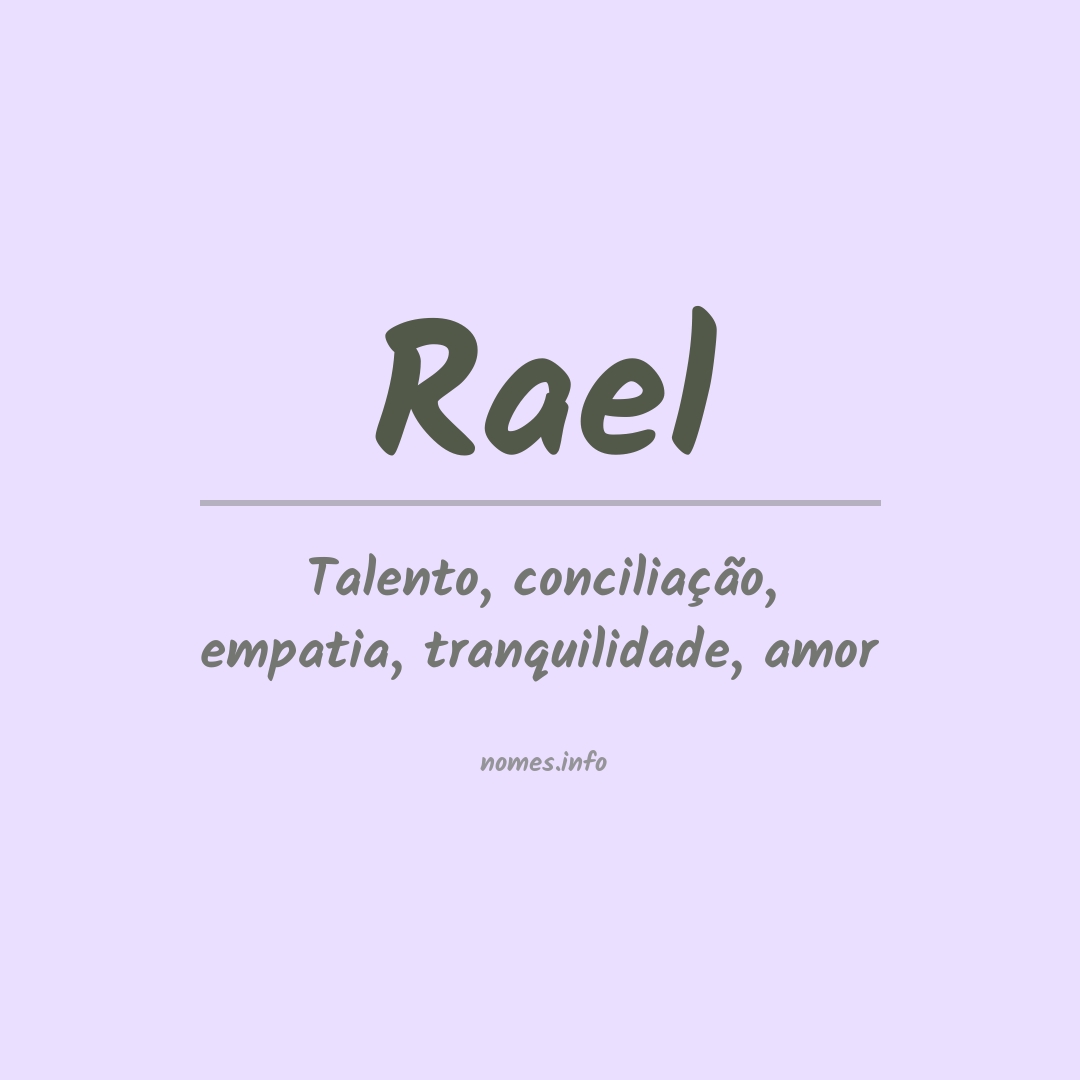 Significado do nome Rael