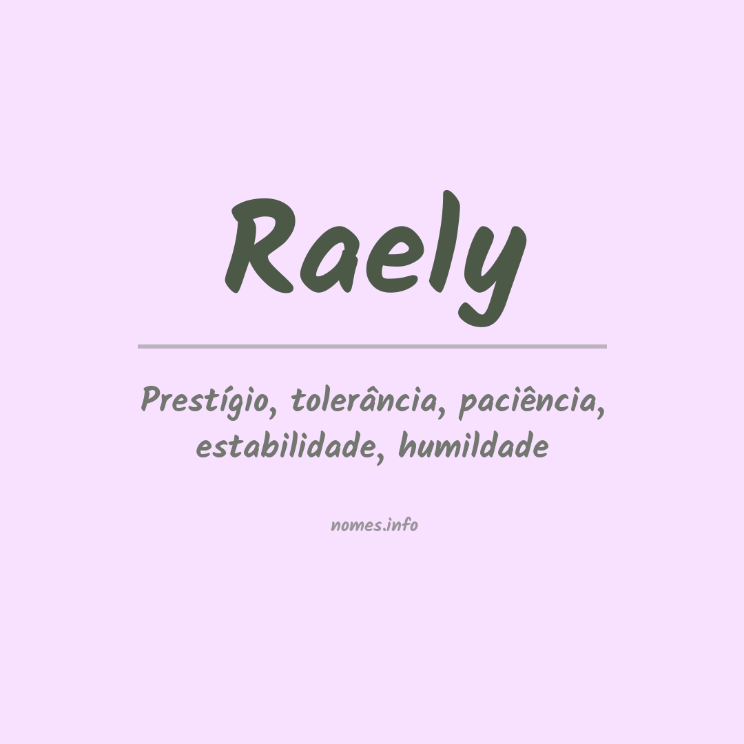 Significado do nome Raely