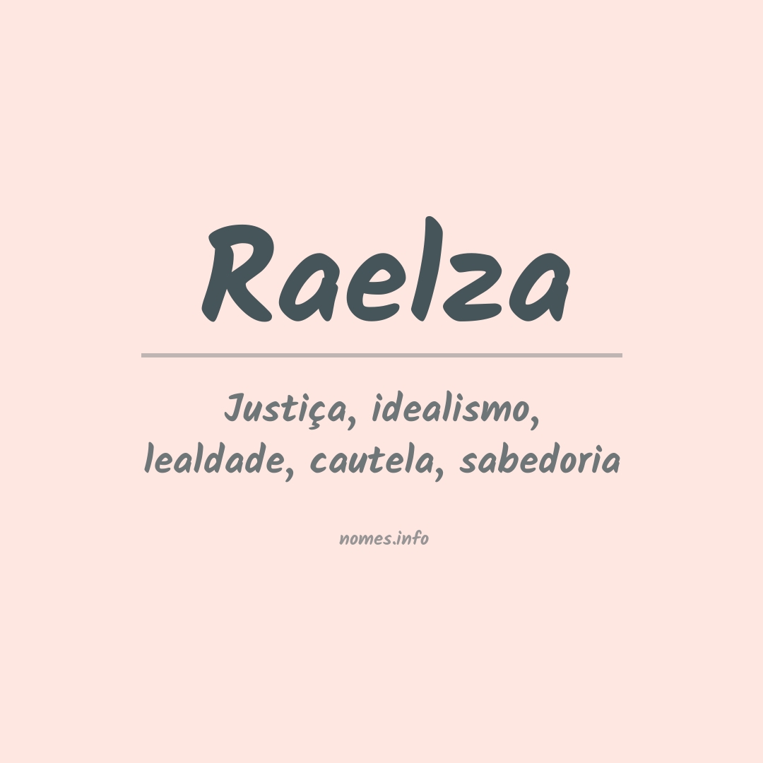 Significado do nome Raelza
