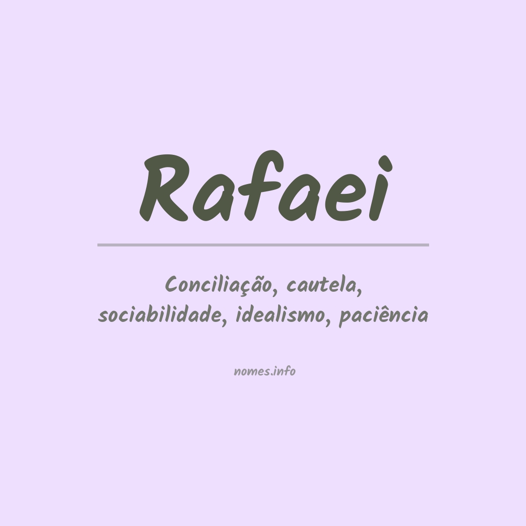 Significado do nome Rafaei