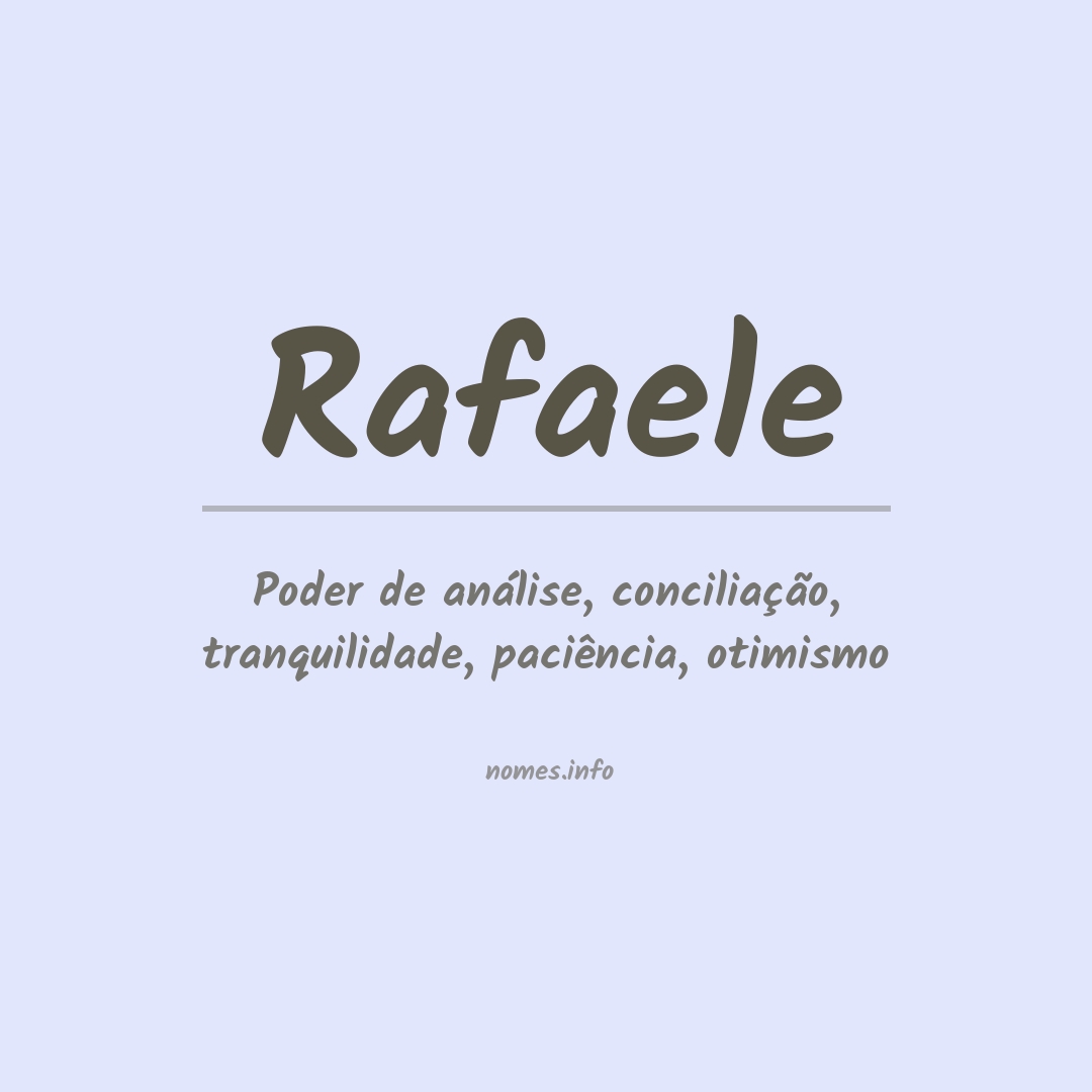 Significado do nome Rafaele