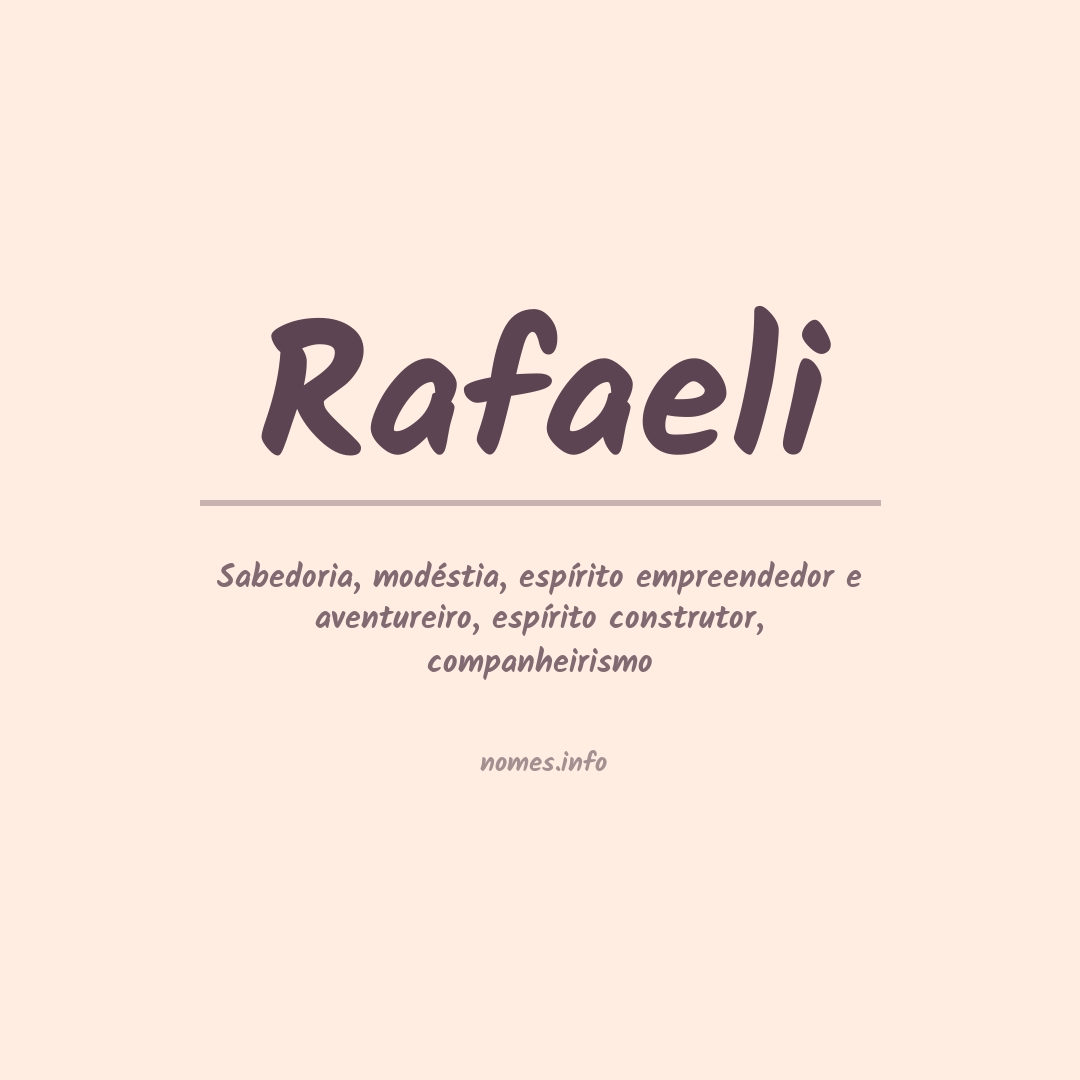 Significado do nome Rafaeli