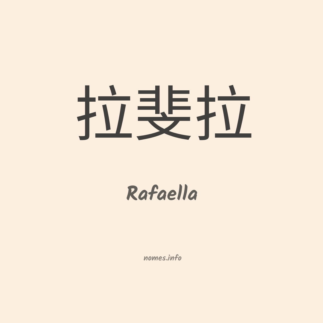 Rafaella em chinês