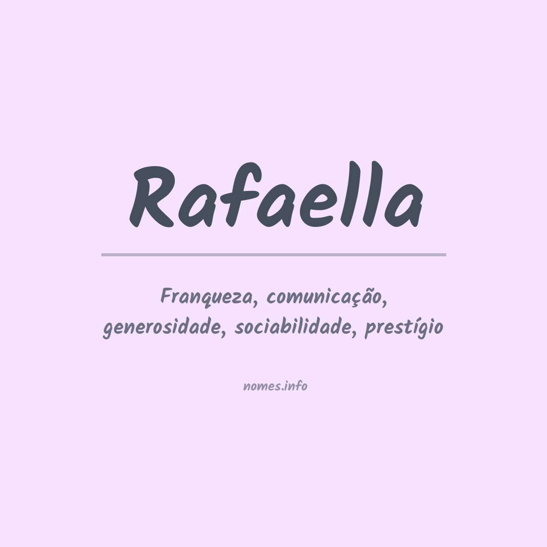 Significado do nome Rafaella